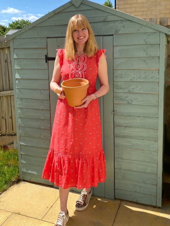 turquoise potting shed